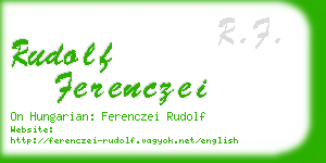 rudolf ferenczei business card